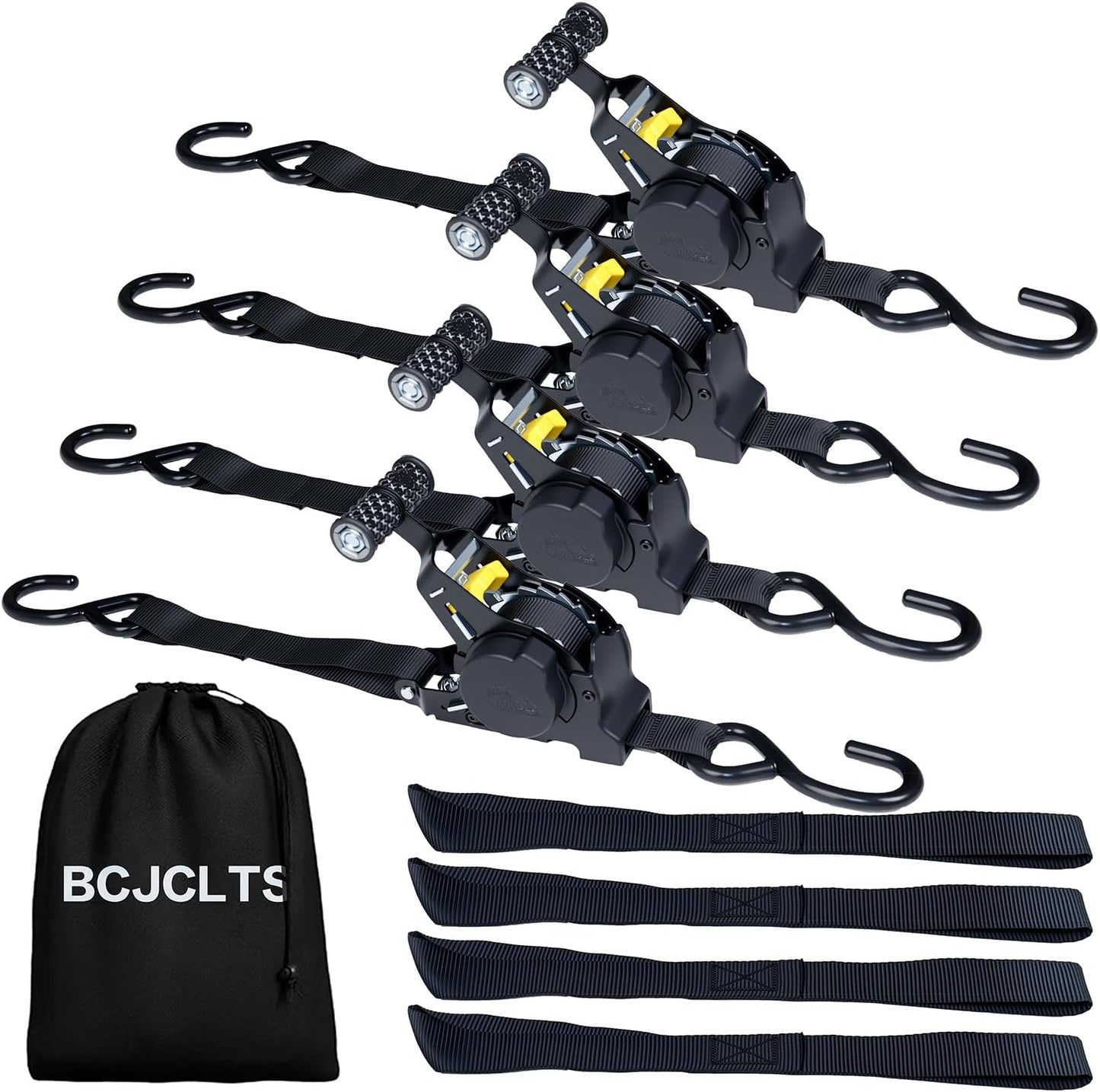 Correas trinquete retráctiles 1" x10ft pack 4