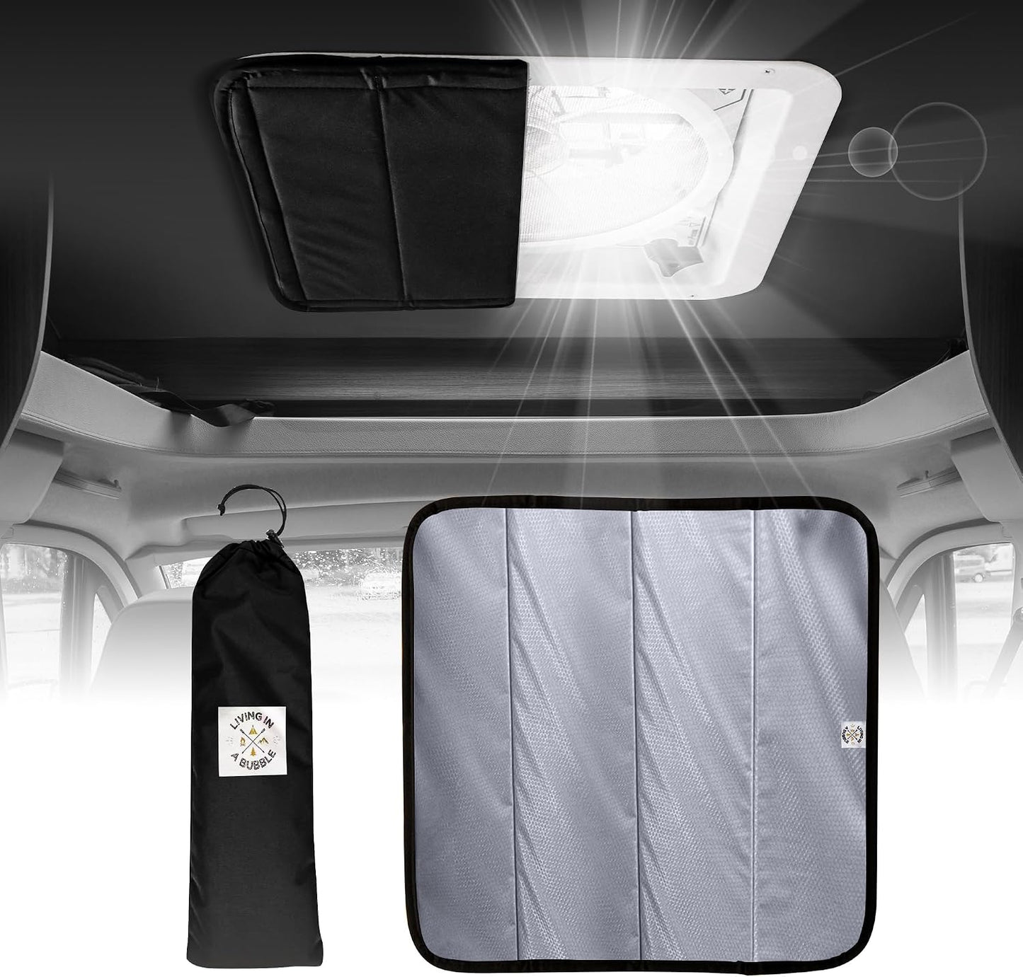 Cubierta magnética opaca para ventilador RV Sprinter