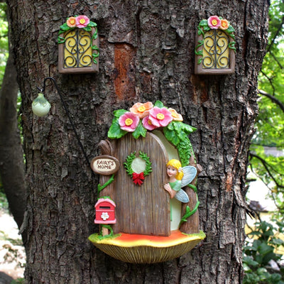 Kit decoración jardín hadas gnomos brilla en la oscuridad