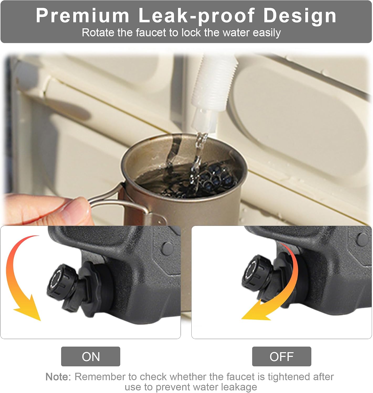 Jarra agua 3.2gal grifo sin BPA a prueba fugas camping