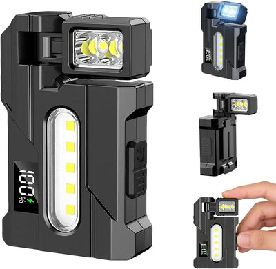 Linterna EDC recargable 500lúmenes mini con clip magnético