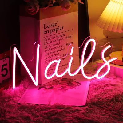 Letrero LED neón rosa 15.75pulg para barbería estudio