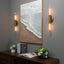 Aplique pared latón 2 luces enchufe E26 dorado vintage