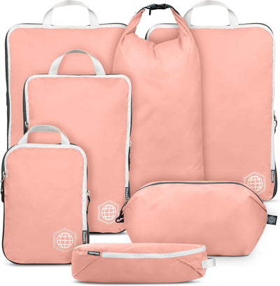 Cubos compresión viaje organiz. equipaje coral