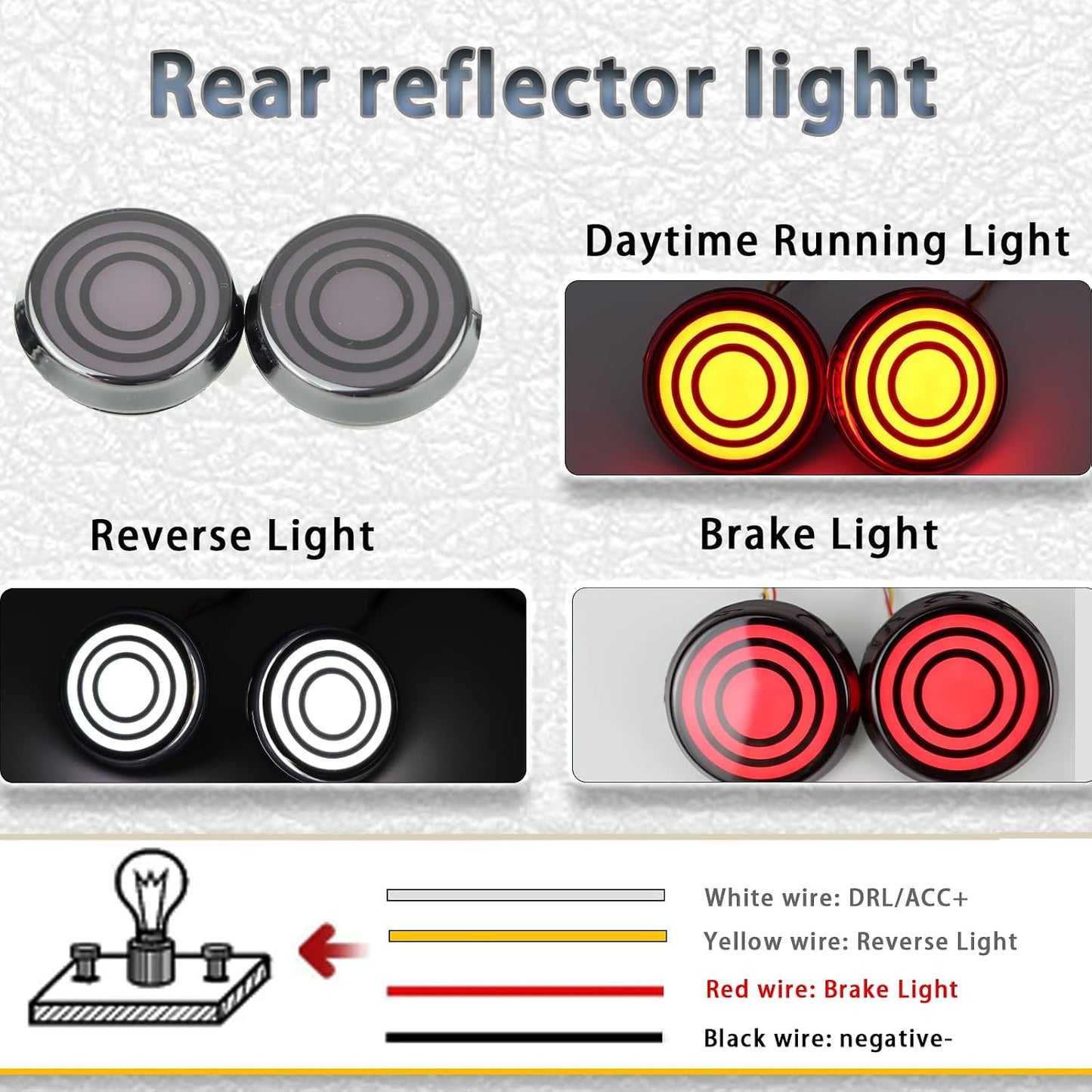 2 Pzas Reflectores LED Rojos para Parachoques Toyota Scion
