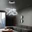 Candelabro LED cristal forma C 19.7" 3 anillos blanco frío
