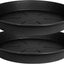 2 Pzas Platillo Plástico Negro 12" para Macetas