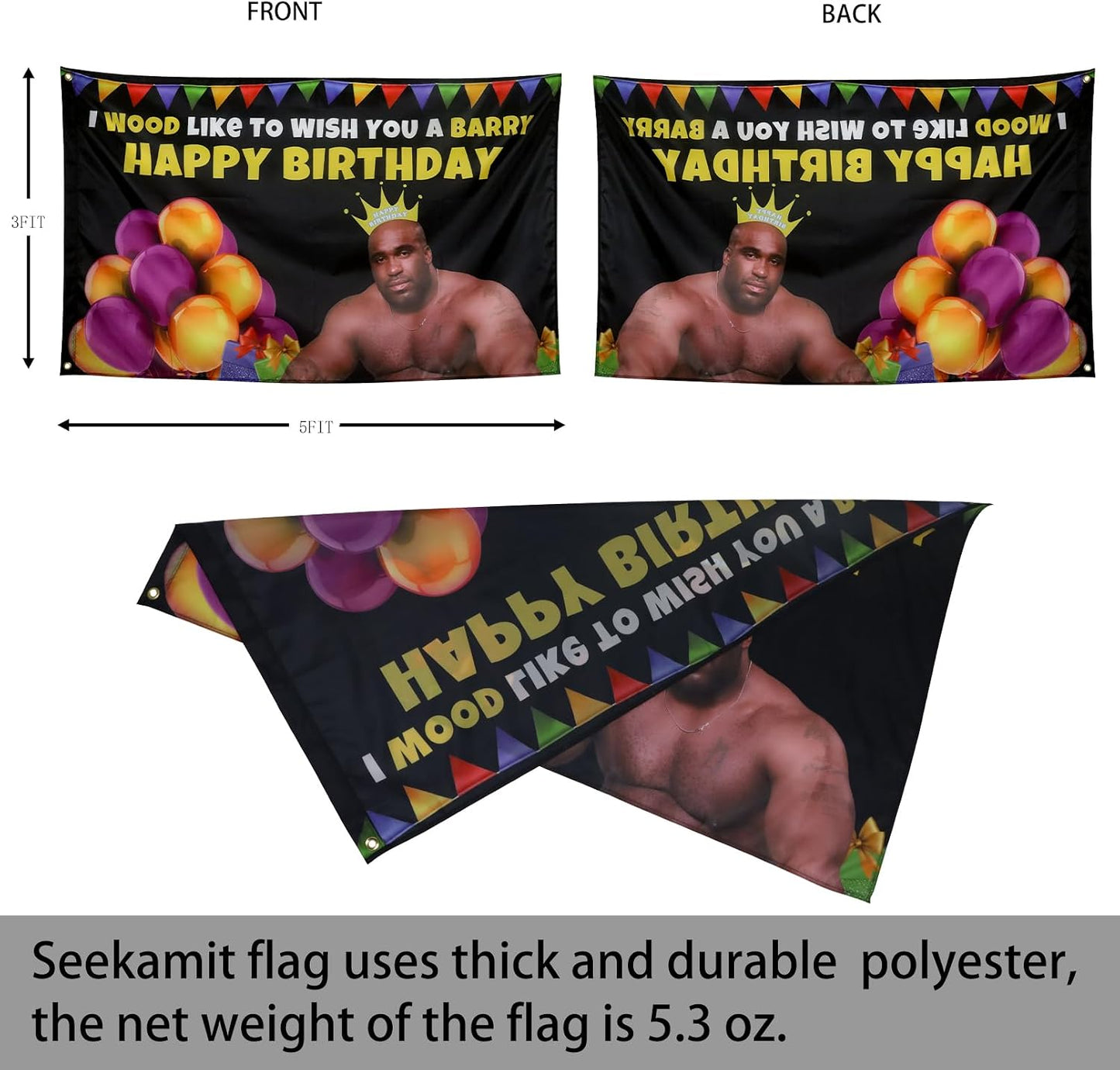 Bandera dormitorio universitario 3x5pies meme divertido