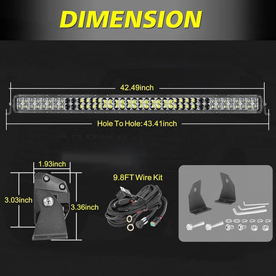 Barra luz LED 40" 400W lente 5D conducción todoterreno