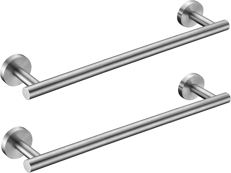 Barra toallas níquel cepillado acero inox para baño