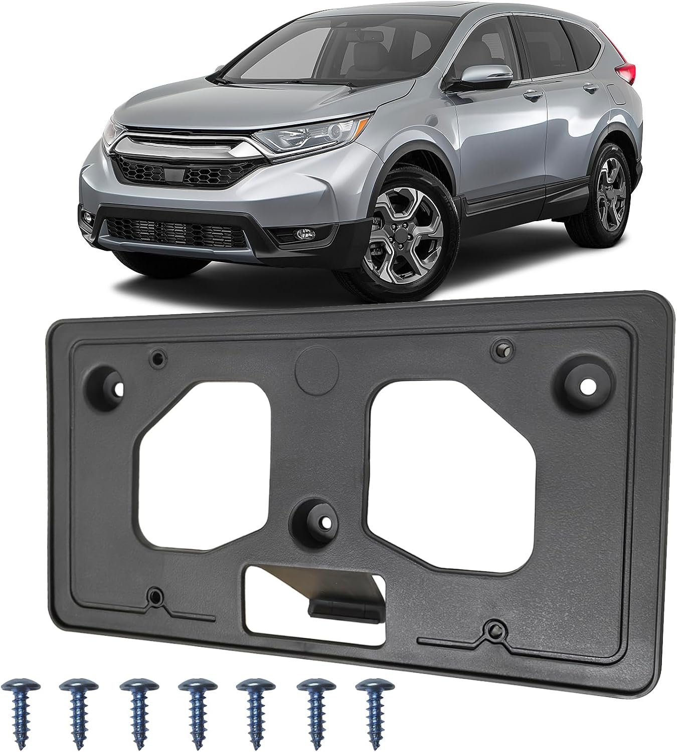Soporte placa matrícula Honda CR-V textura negra