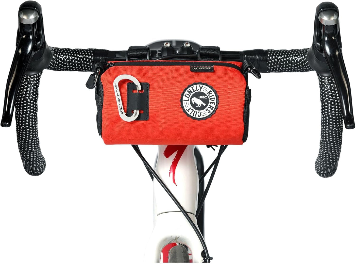 Bolsa manillar bicicleta con ojales luces y correa hombro