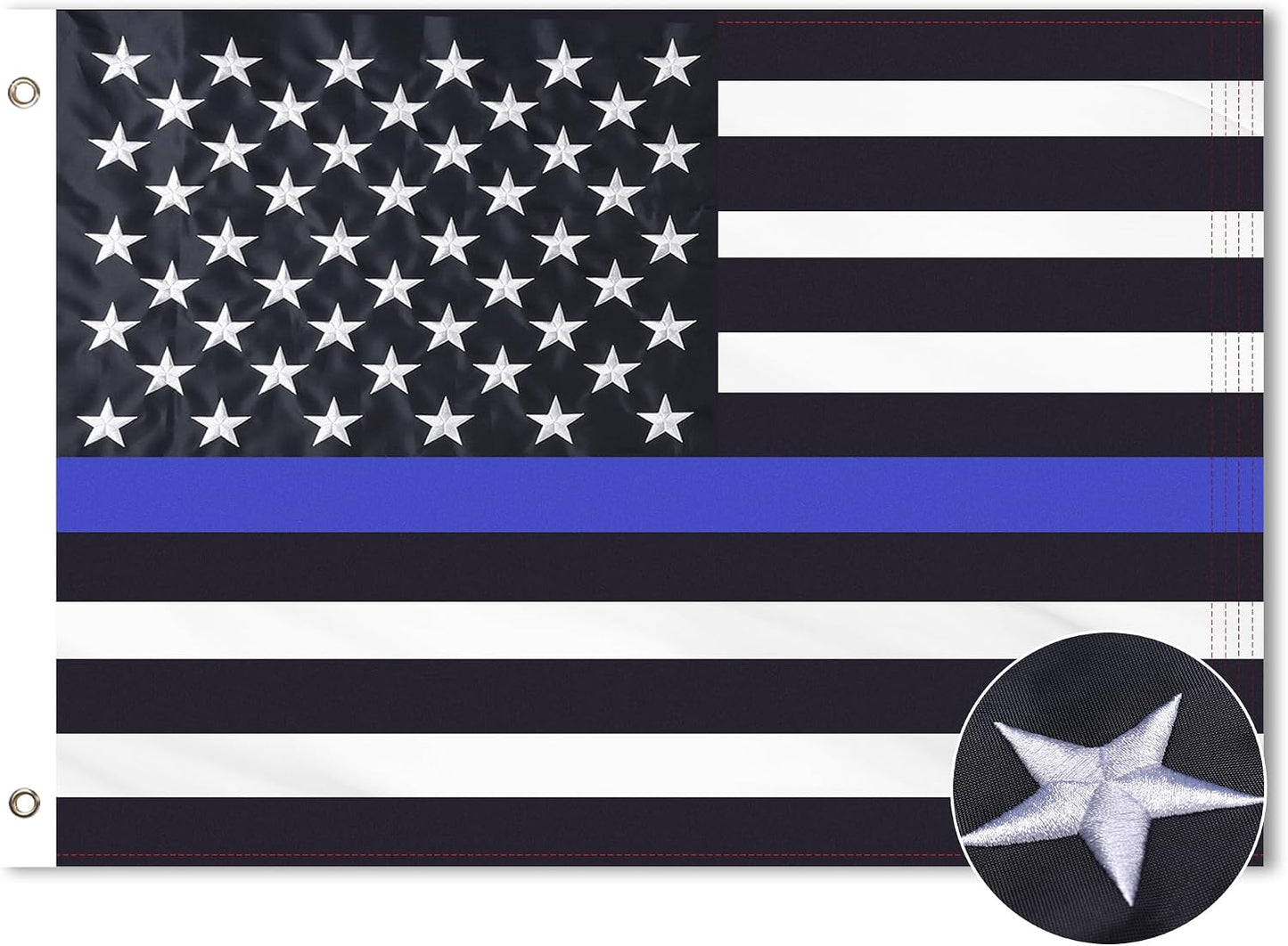 Bandera poliéster Blue Lives Matter 6x10" exterior