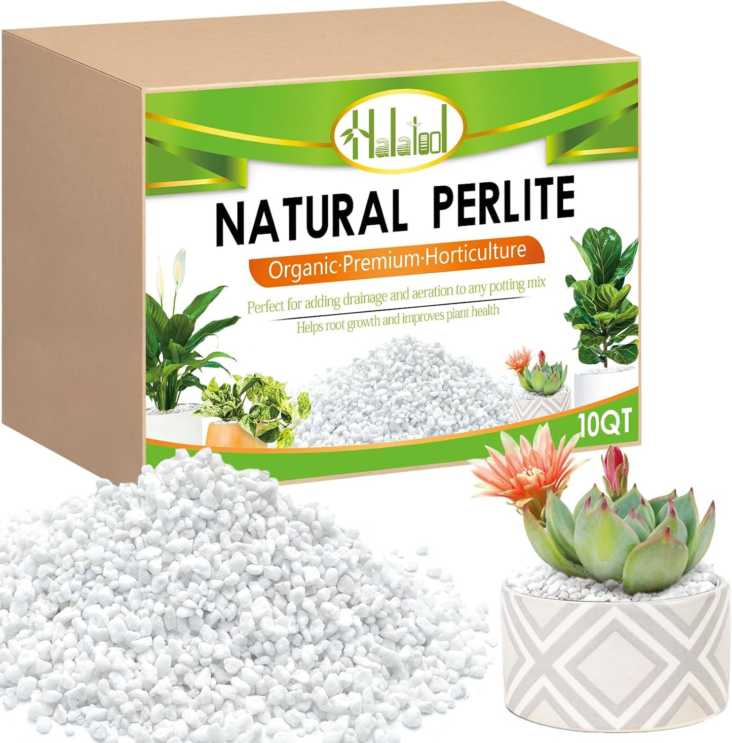 Aditivo suelo perlita 10qt para macetas aireación drenaje