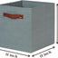 Cubos Almacenamiento Tela con Asas 11x11x11" Gris