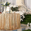 Mantel redondo purpurina 108pulg color dorado claro fiesta