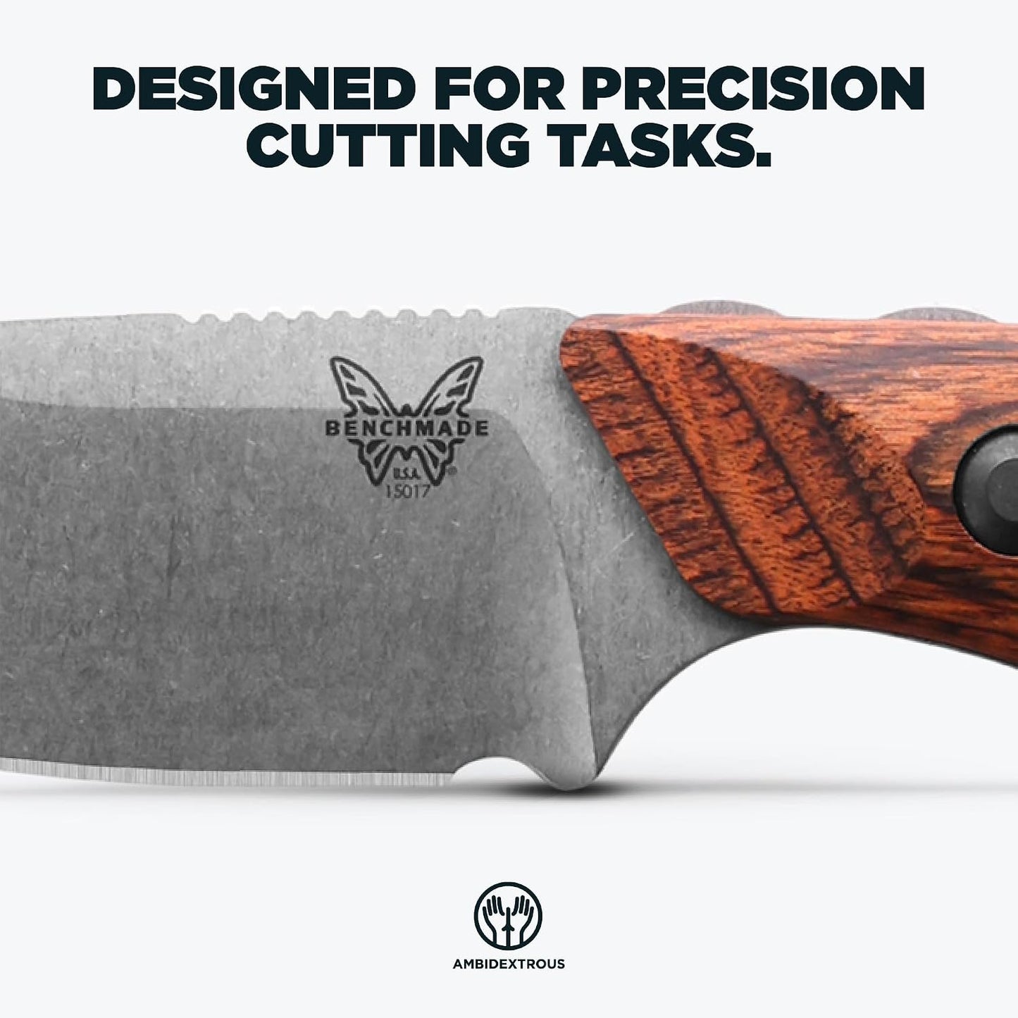 Cuchillo caza hoja fija Hidden Canyon Hunter 15017 madera