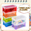 6 Pzas Contenedor Plástico Apilable 5.3x3" Transparente