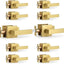 Manijas puerta doradas paso cuadrado sin cerradura pack 10
