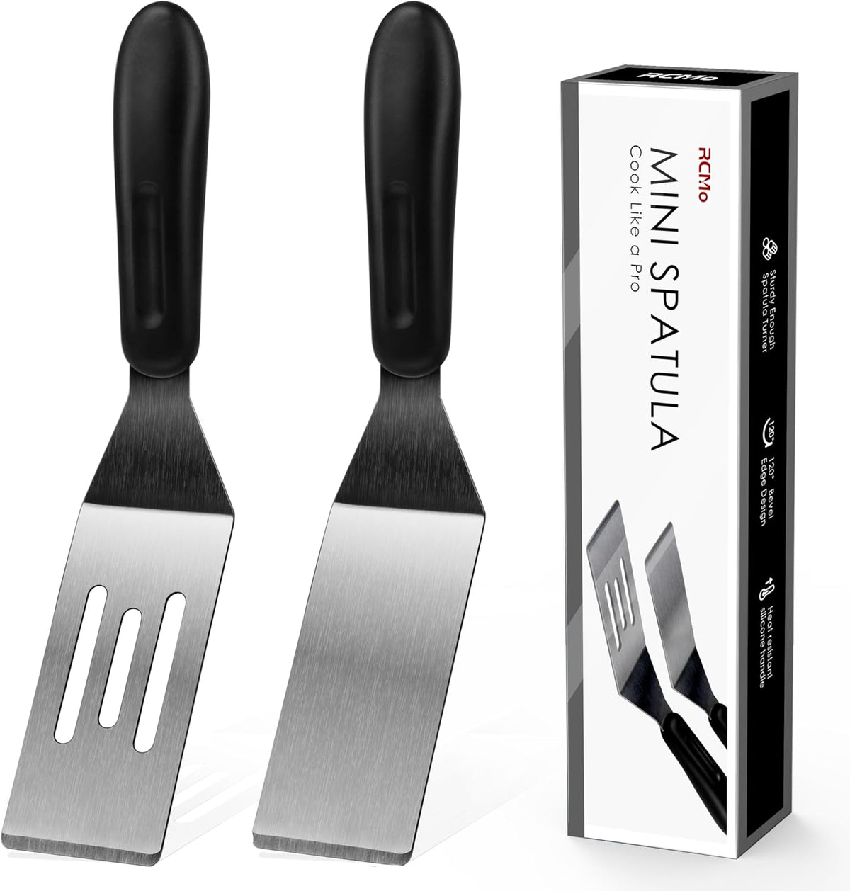 2 Pzas Espátula Acero Inox para Cocina Brownie Galleta