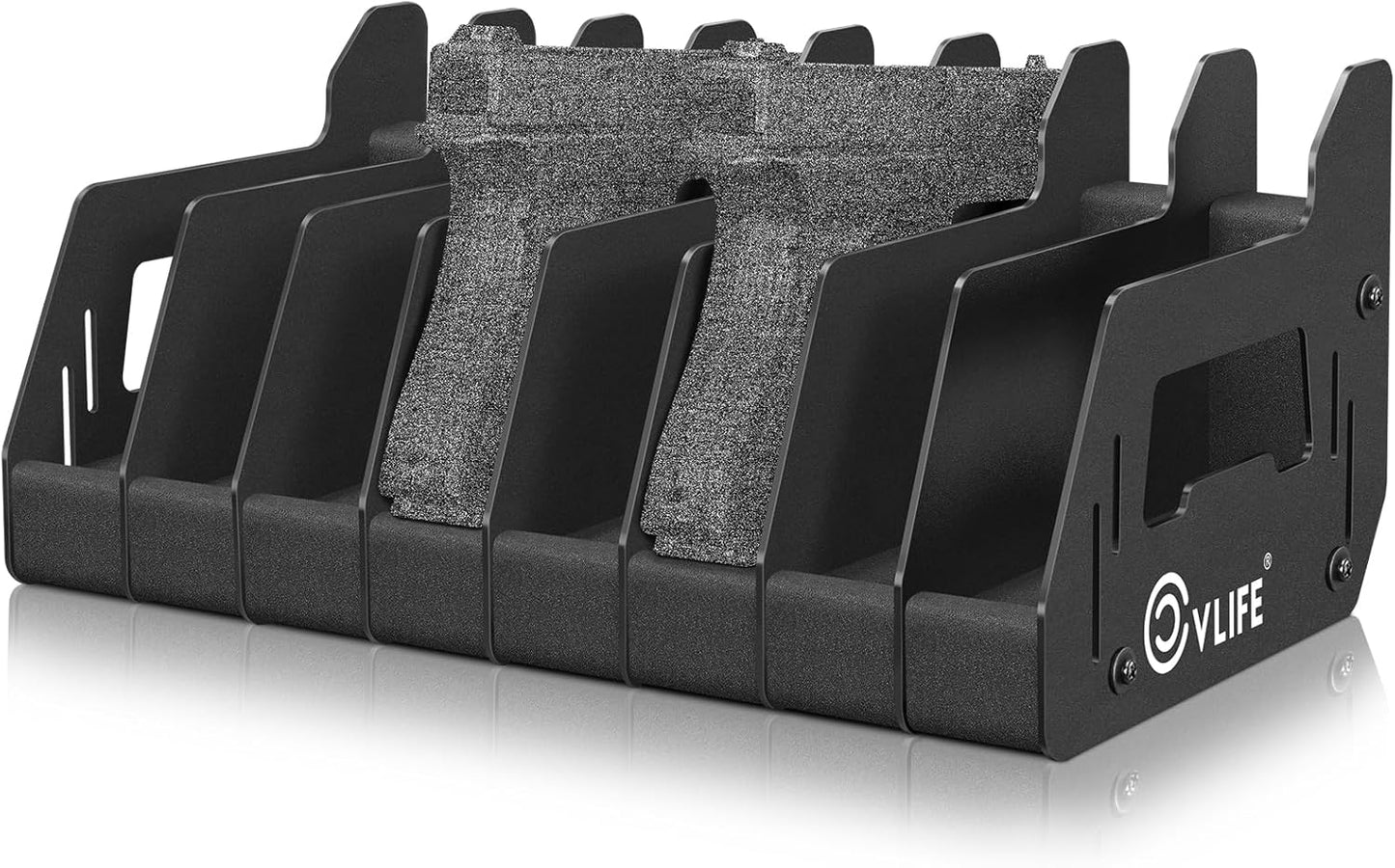 Estante espuma segura para gabinete armas 8 ranuras