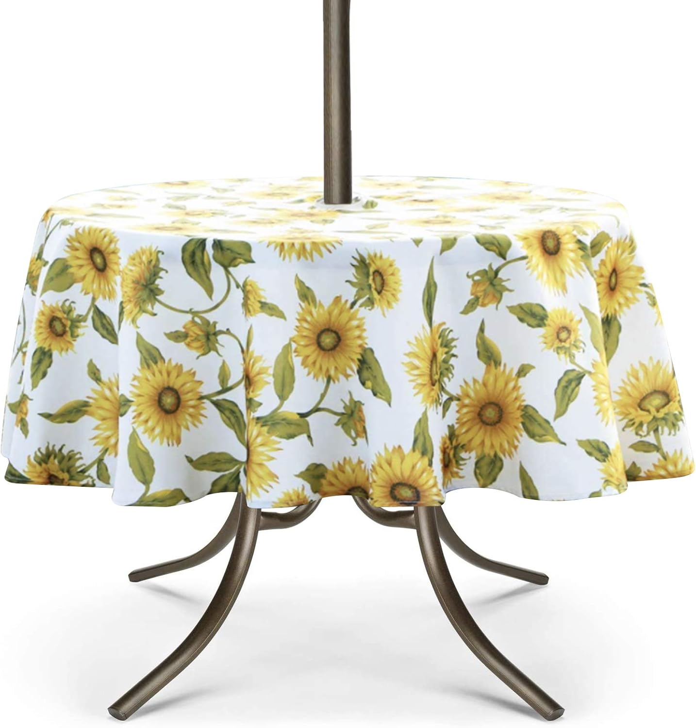 Mantel exterior con agujero sombrilla 60" redondo girasol