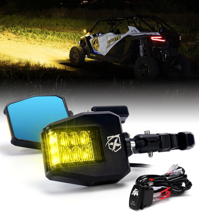 Espejos laterales UTV 2025 aluminio con luz LED