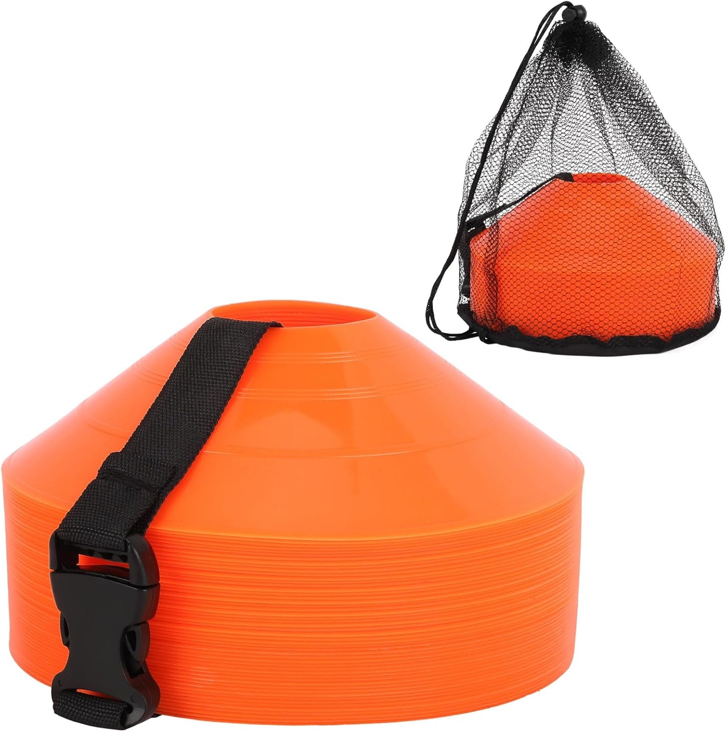 Pack conos fútbol con bolsa malla correa