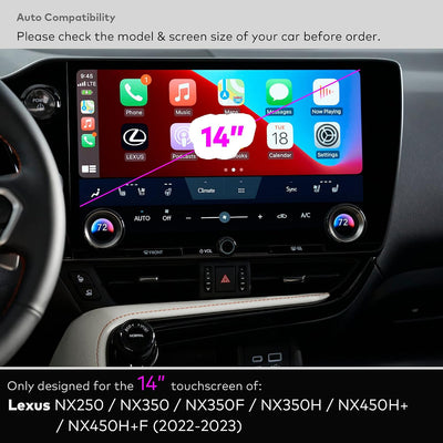 Protector pantalla vidrio Lexus NX 14" antirreflejos mate