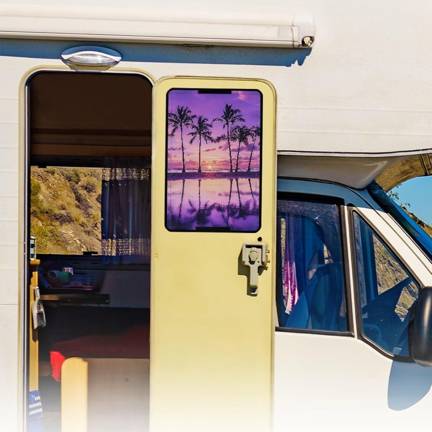 Parasol plegable caravana 25x16" cubierta opaca