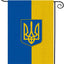 Bandera jardín Ucrania 12x18pulg tridente resistente