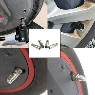4 Extensores Válvula Neumático 0.98pulg para Auto Bici