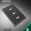 2 Pzas Cubiertas Interruptor Luz Triple Palanca Bronce Envejecido