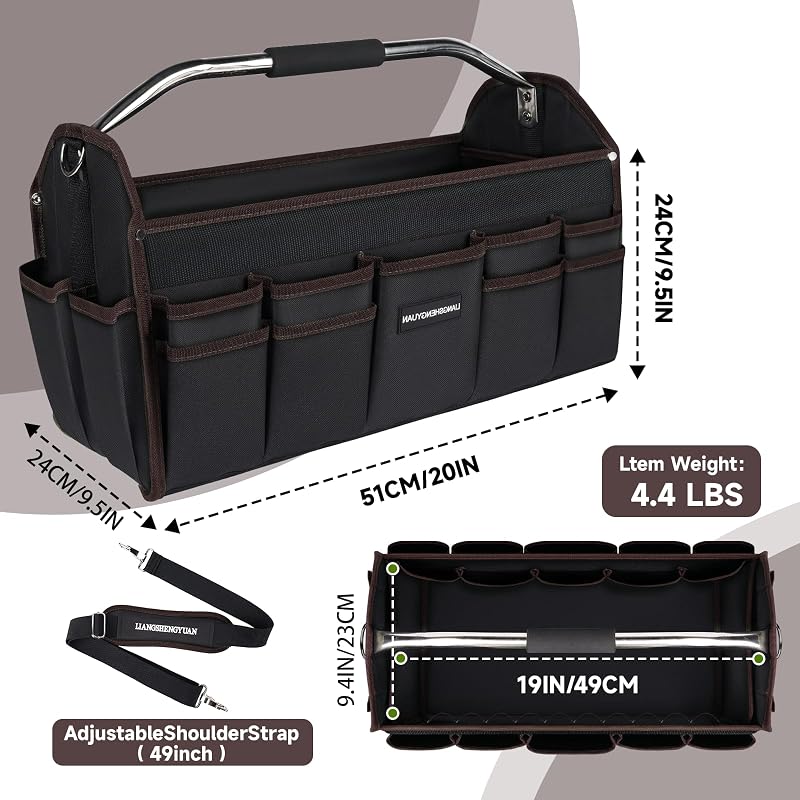 Bolsa herramientas 20pulg 30 bolsillos impermeable plegable