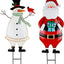 2 Estacas Metal Navidad Papá Noel Letreros Decoración