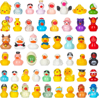50 Pzas patos plástico coloridos para manualidades y decoración