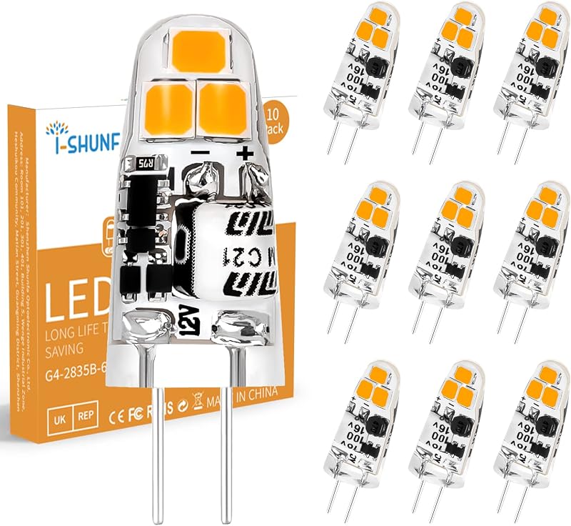 Bombilla LED G4 12V alternativa halógena para luces césped