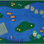 Alfombra rectangular 3x4ft6" color azul