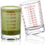 2 Pzas Tazas Medidoras Vidrio 3oz Rojo