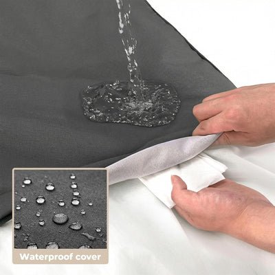 Cama lona perros grandes 36pulg impermeable gris oscuro