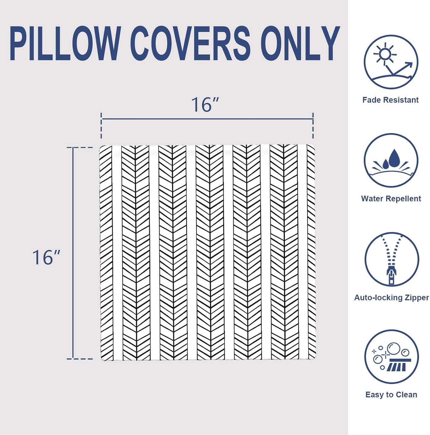 2 Pzas Funda Almohada Cuadrada 16x16" Blanca