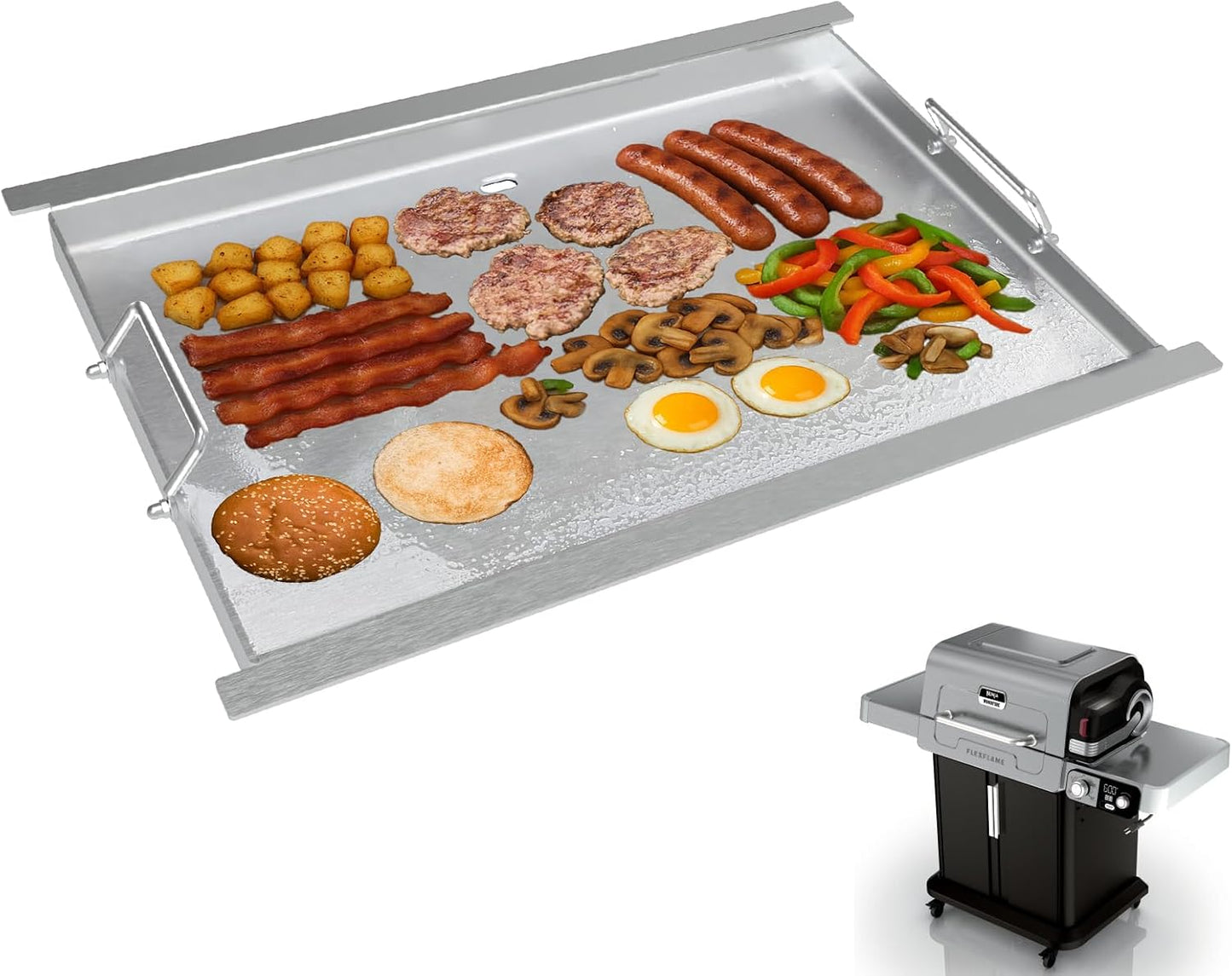 Insertos plancha completa para parrilla Ninja PG300 acero