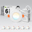 6 Luces LED empotrables 3" regulables