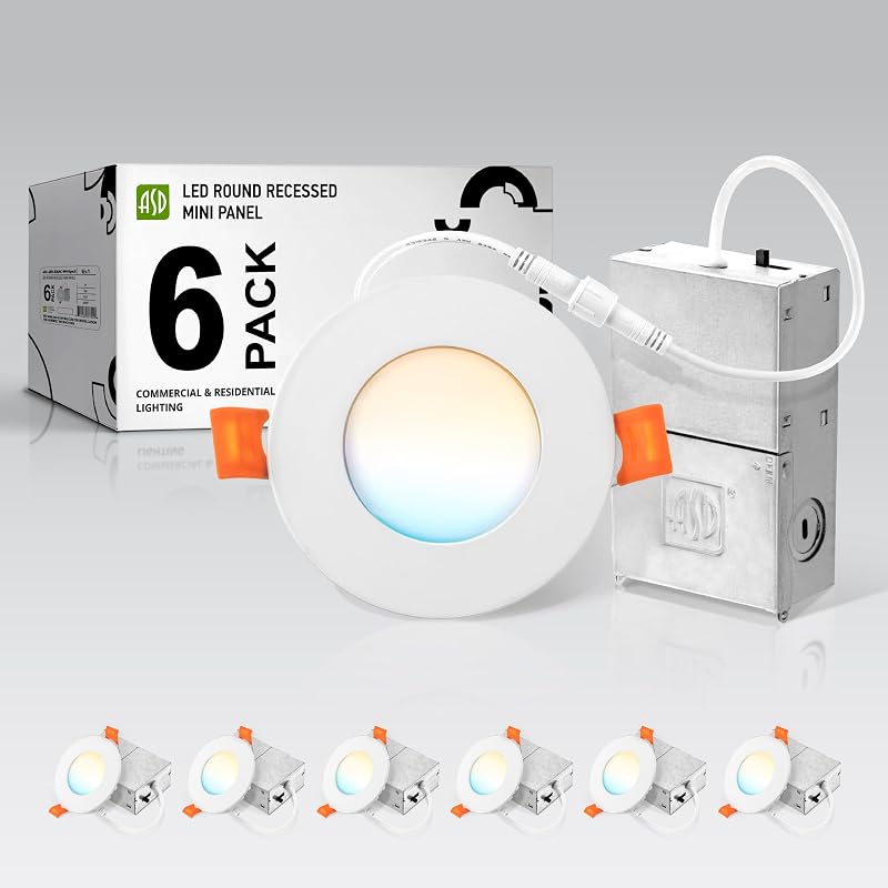 6 Luces LED empotrables 3" regulables