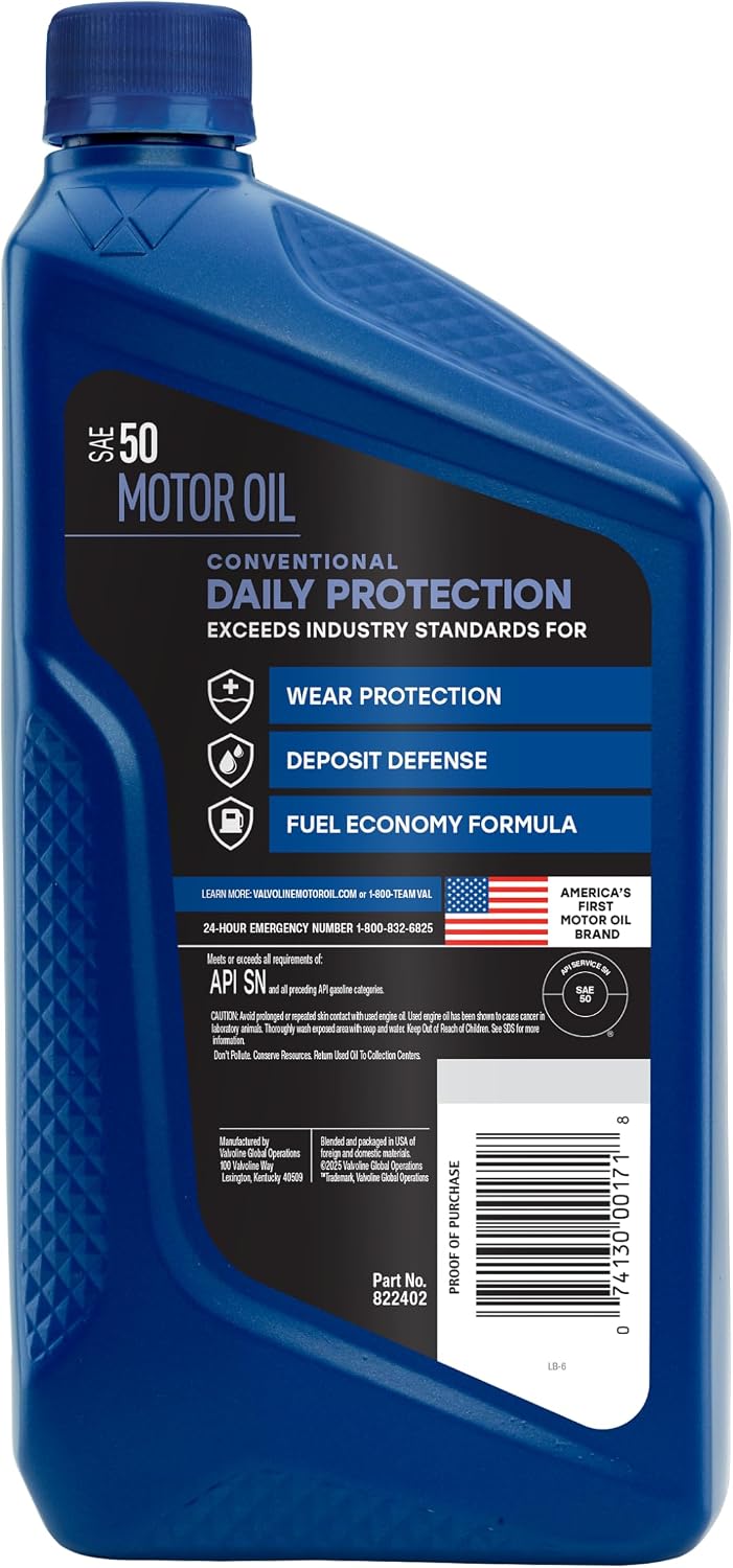 Aceite motor convencional SAE 50 1qt