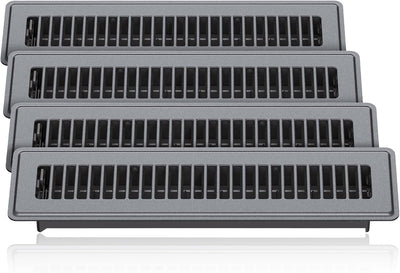 Registro piso 2x14 ventilación gris metal antioxidante