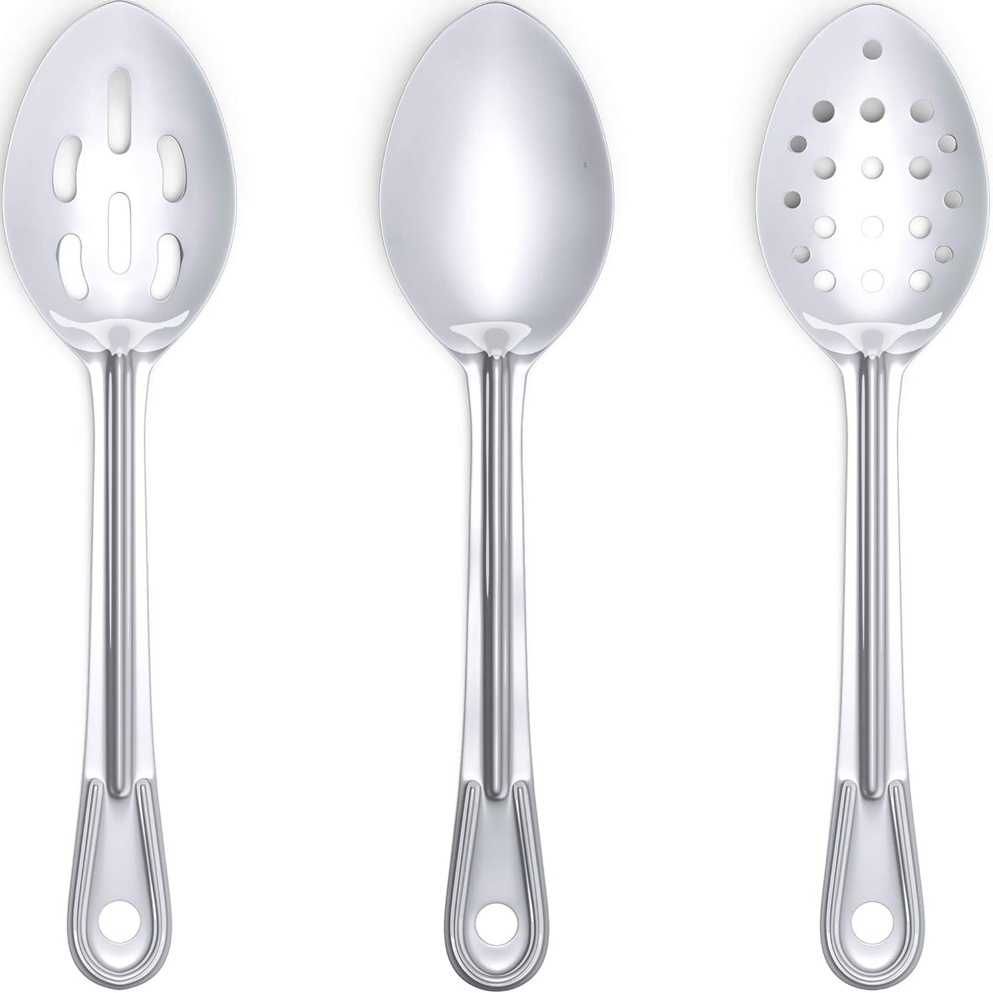 Cuchara acero inox 11pulg set 6 para cocinar hornear