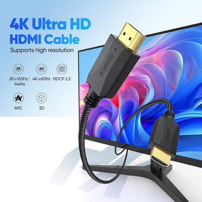 Cable HDMI 2.0 1pie 10pzas trenzado 4K HDR flexible
