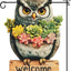Banderas jardín búho 12x18pulg doble cara decoración exterior
