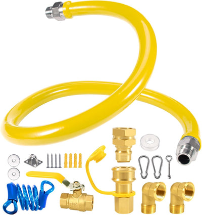 Manguera gas 3/4x48pulg kit seguridad cocina comercial